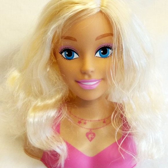 2011-2013 Mattel Barbie Styling Head and Accessories-Platinum Blond-7" - Picture 2 of 11